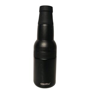 Asobu Frosty Beer 2 Go Vacuum Insulated Bottle Cooler Black 12oz Opener